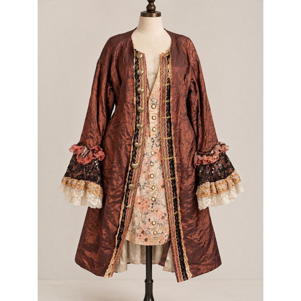 SMC Costume Grade Theatre Arts Brocade Overcoat Victorian Renfest Edwardian XXL - Picture 1 of 13